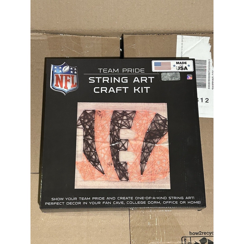 Cincinnati Bengals NFL Team Pride Craft Kit String Art - Sporticulture - NEW